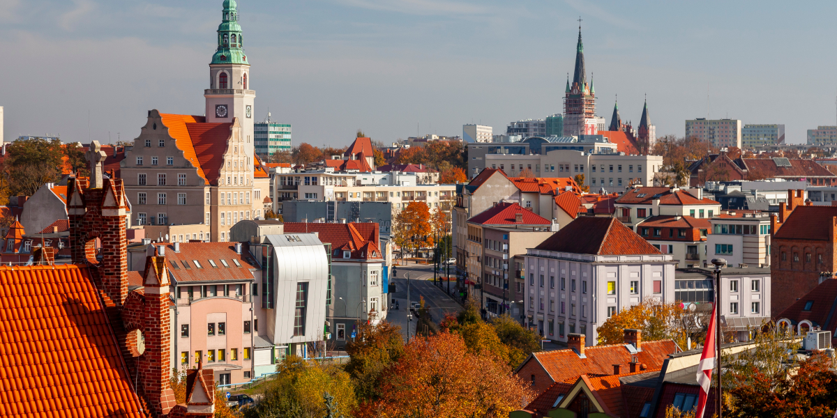 Widok na centrum Olsztyna