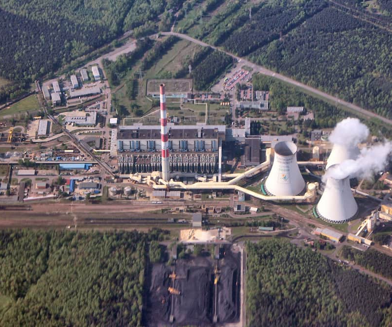 Zdjęcie satelitarne bloku energetycznego