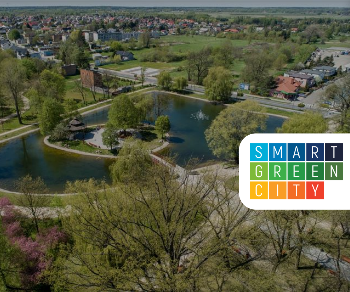 Zieleń miejska i logotyp Smart Green City
