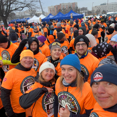 Grupa Biegaczy z GK PFR na biegu WOŚP