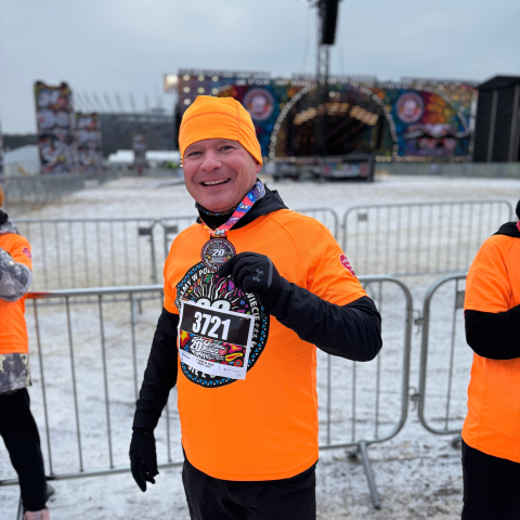 Grupa Biegaczy z GK PFR na biegu WOŚP