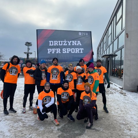 Grupa Biegaczy z GK PFR na biegu WOŚP